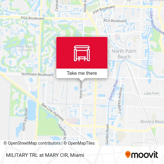 MILITARY TRL at MARY CIR map
