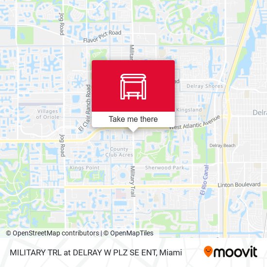 MILITARY TRL at DELRAY W PLZ SE ENT map