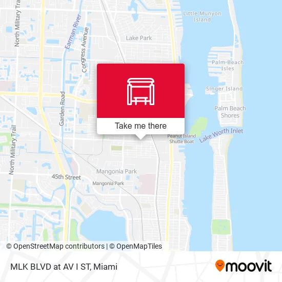 MLK BLVD at AV I ST map