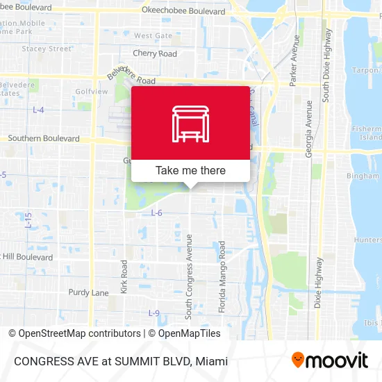 CONGRESS AVE at SUMMIT BLVD map