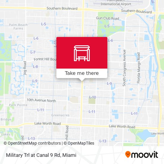 Military Trl at Canal 9 Rd map