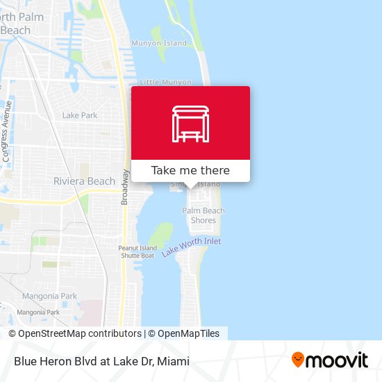 Mapa de Blue Heron  Blvd at Lake Dr