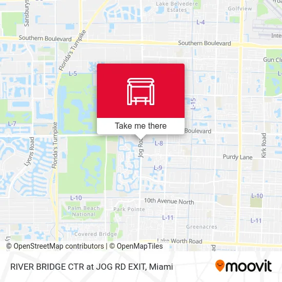 RIVER BRIDGE CTR at  JOG RD EXIT map