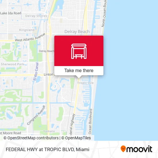 FEDERAL HWY at TROPIC BLVD map