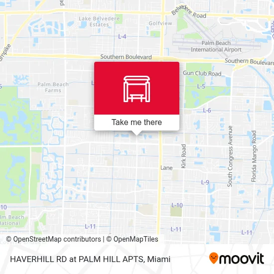 HAVERHILL RD at PALM HILL APTS map