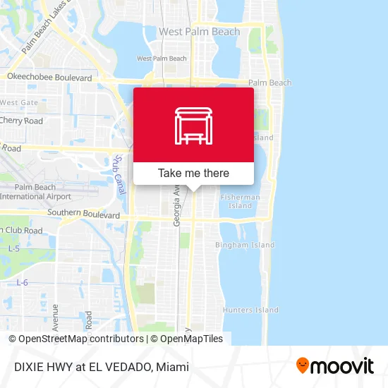 DIXIE HWY at EL VEDADO map