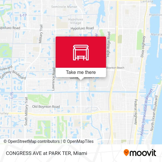 CONGRESS AVE at PARK TER map