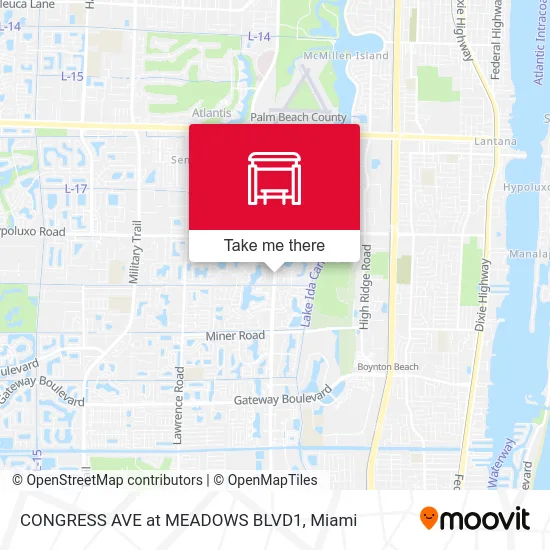 CONGRESS AVE at MEADOWS BLVD1 map