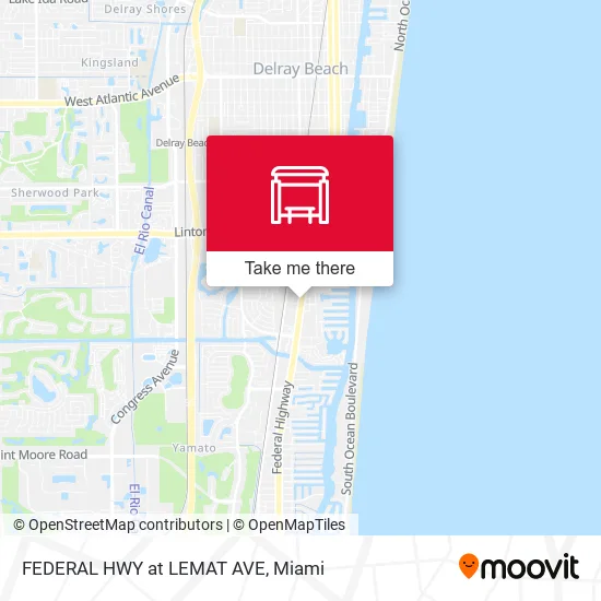 FEDERAL HWY at LEMAT AVE map