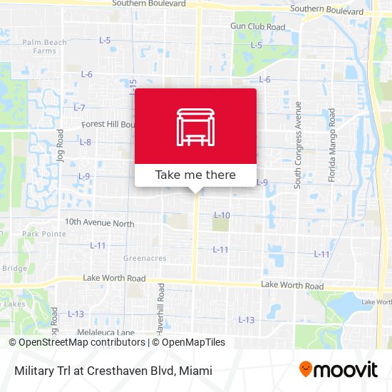 Military Trl at Cresthaven Blvd map