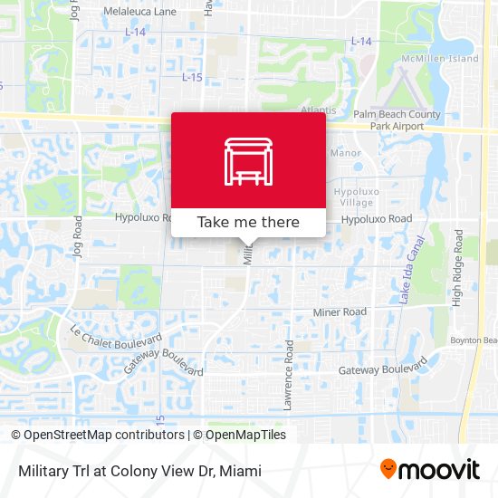 Military Trl at Colony View Dr map