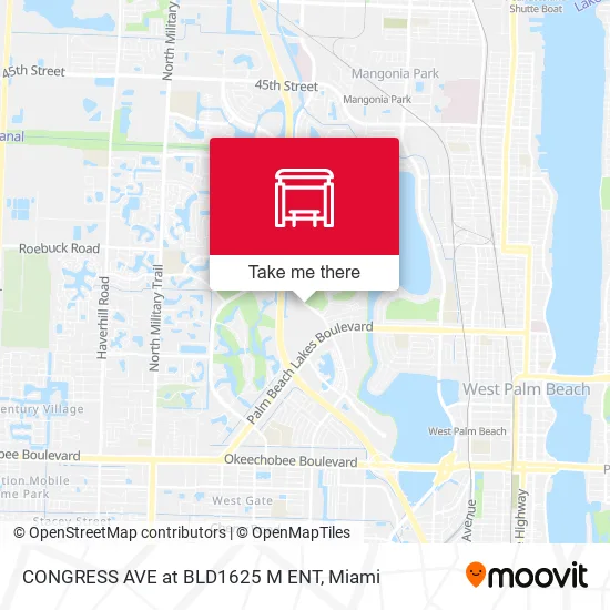 CONGRESS AVE at BLD1625 M ENT map