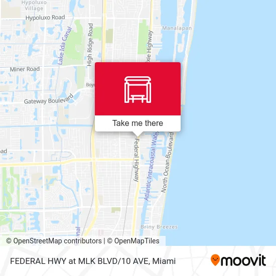 FEDERAL HWY at MLK BLVD/10 AVE map