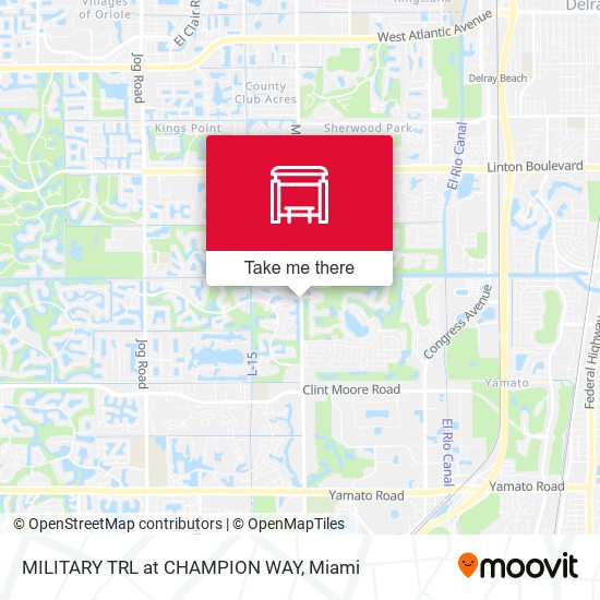 Military Trl at  Champion Way map