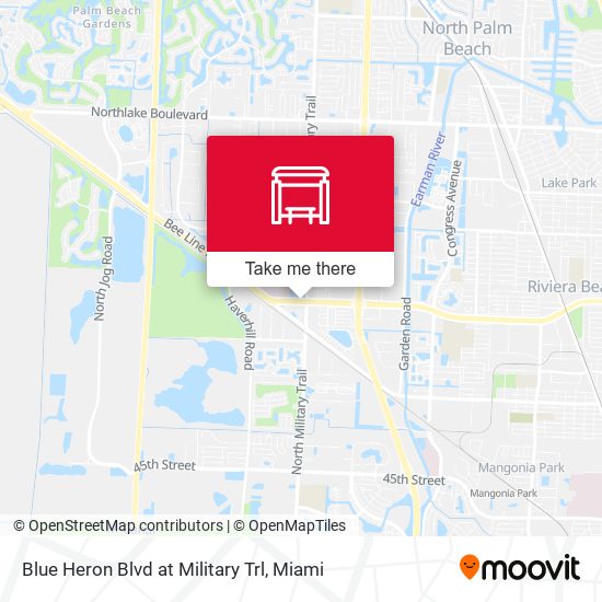 Blue Heron  Blvd at Military Trl map