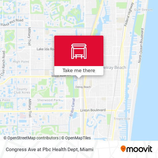 Congress Ave at  Pbc Health Dept map