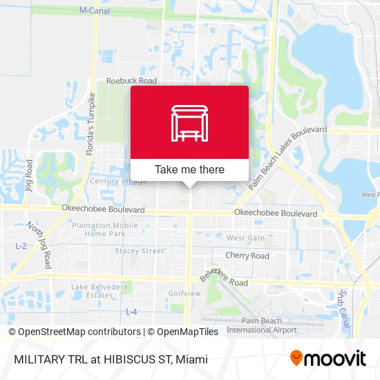 MILITARY TRL at HIBISCUS ST map