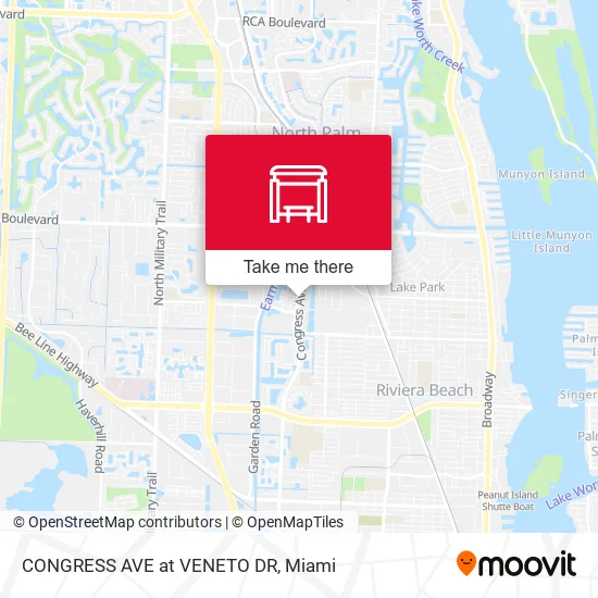 CONGRESS AVE at VENETO DR map