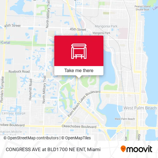 CONGRESS AVE at BLD1700 NE ENT map