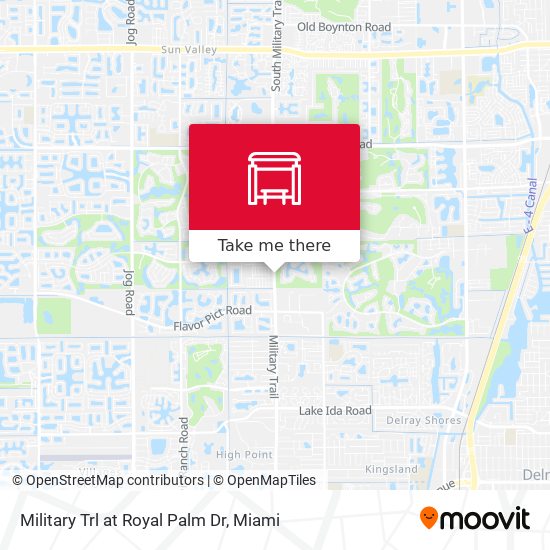 Military Trl at Royal Palm Dr map