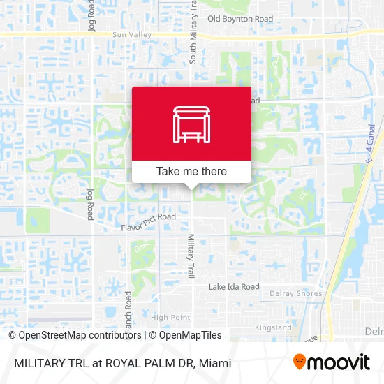 MILITARY TRL at ROYAL PALM DR map