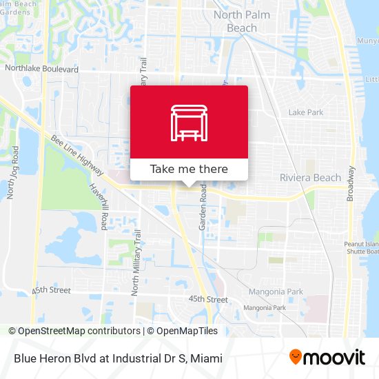 Blue Heron  Blvd at Industrial Dr S map