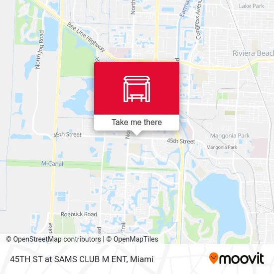 45TH ST at SAMS CLUB M ENT map