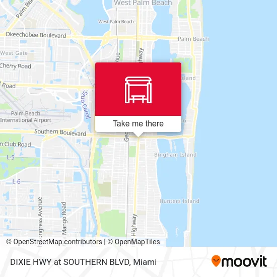 DIXIE HWY at  SOUTHERN BLVD map