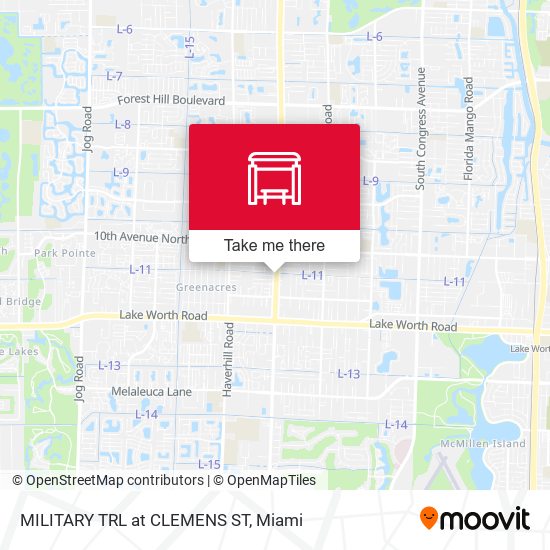 MILITARY TRL at CLEMENS ST map