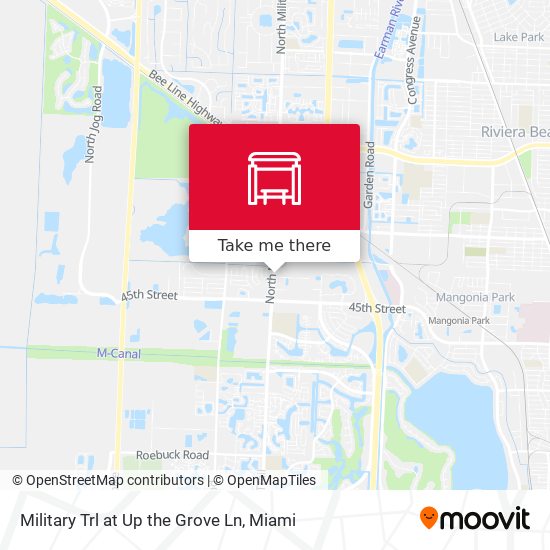 Military Trl at Up the Grove Ln map