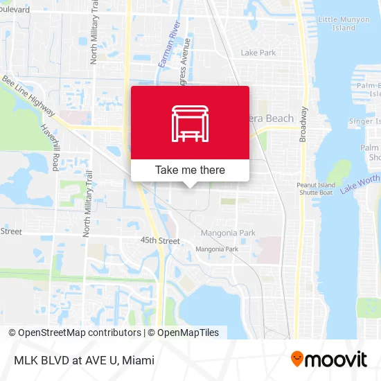 MLK BLVD at AVE U map