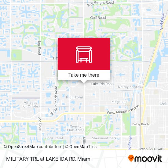 MILITARY TRL at LAKE IDA RD map