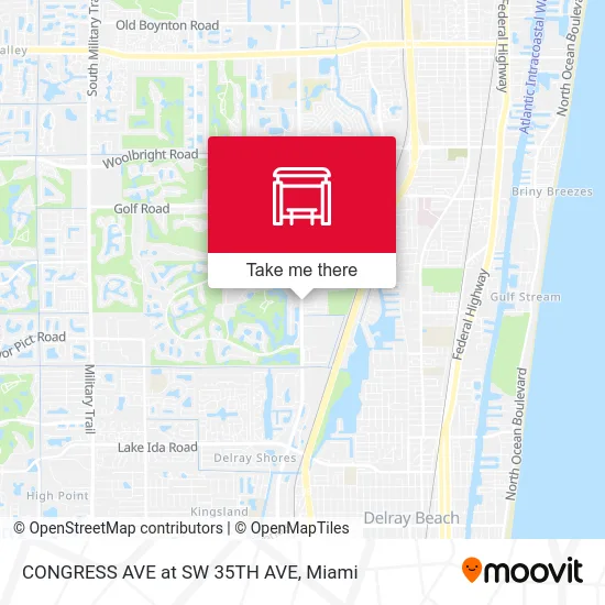 CONGRESS AVE at SW 35TH AVE map