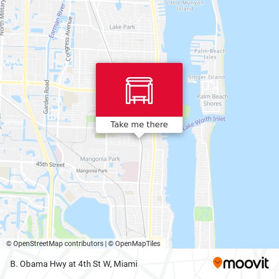 Mapa de B. Obama Hwy at 4th St W