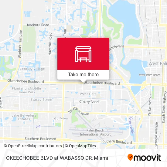Mapa de OKEECHOBEE BLVD at WABASSO DR
