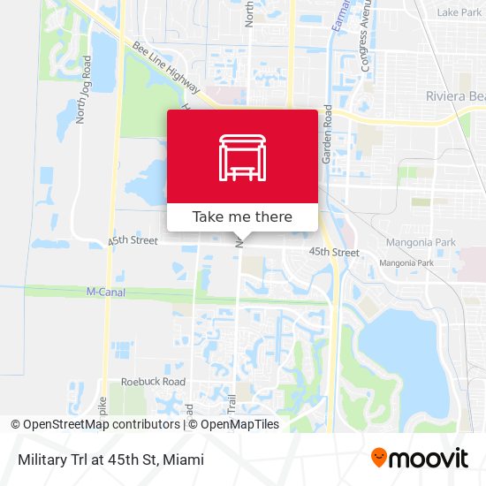 Military Trl at 45th St map