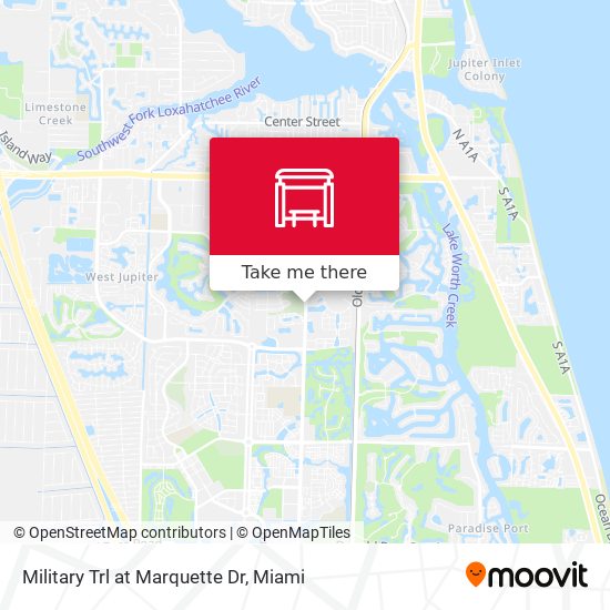 Military Trl at Marquette Dr map
