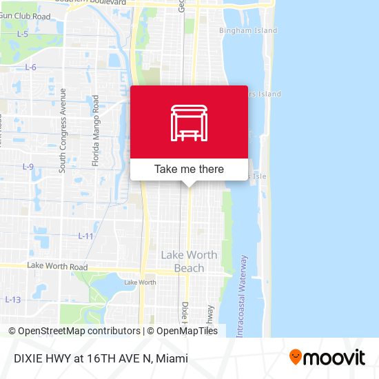 DIXIE HWY at 16TH AVE N map