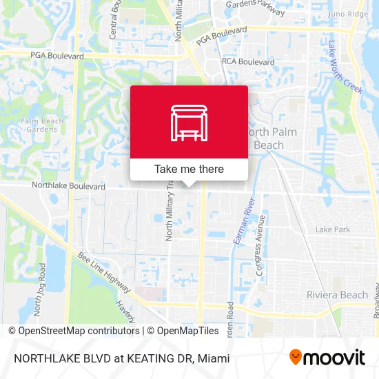 NORTHLAKE BLVD at  KEATING DR map