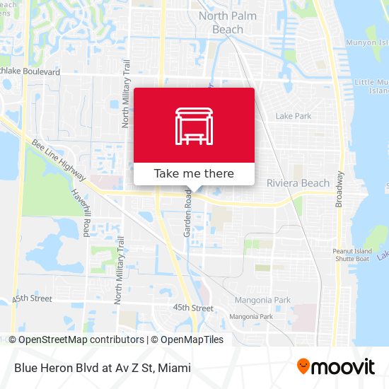 Mapa de Blue Heron  Blvd at  Av Z St