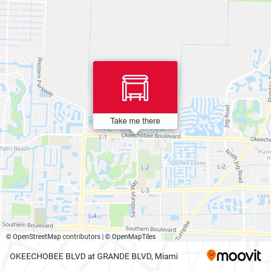 OKEECHOBEE BLVD at GRANDE BLVD map