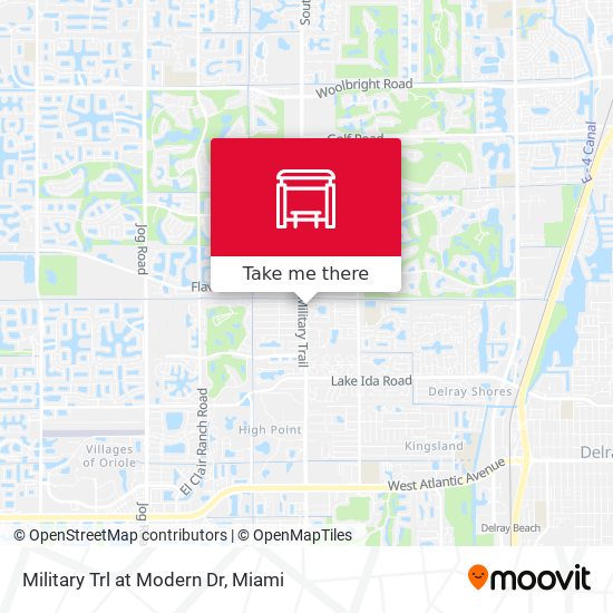 Military Trl at  Modern Dr map