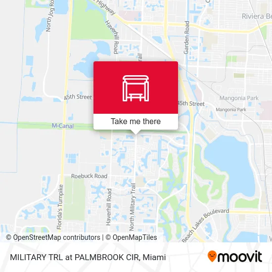 MILITARY TRL at PALMBROOK CIR map