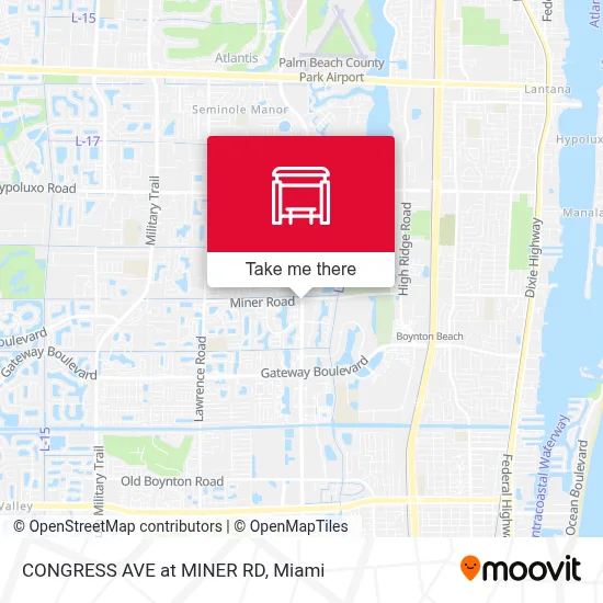 CONGRESS AVE at  MINER RD map