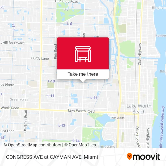 CONGRESS AVE at  CAYMAN AVE map