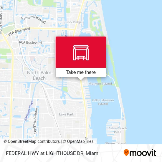 FEDERAL HWY at LIGHTHOUSE DR map