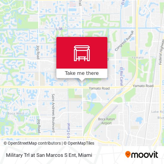 Military Trl at  San Marcos S Ent map