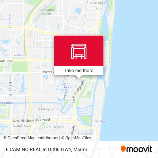 E CAMINO REAL at DIXIE HWY map