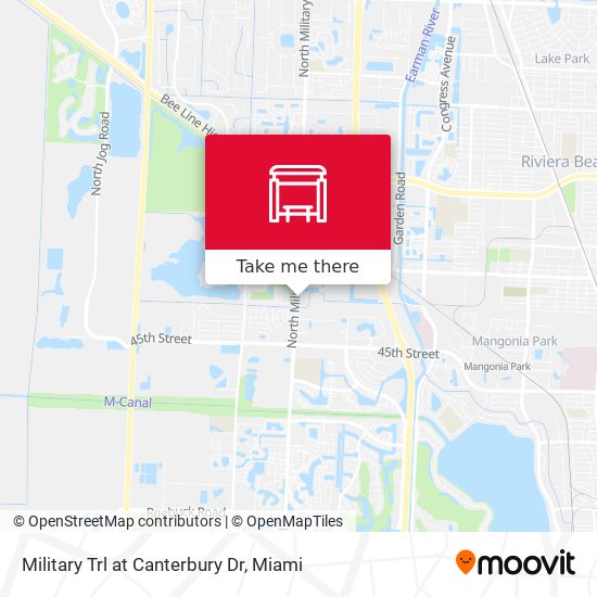 Military Trl at  Canterbury Dr map