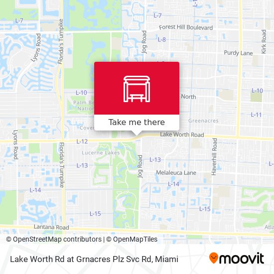Lake Worth Rd at Grnacres Plz Svc Rd map